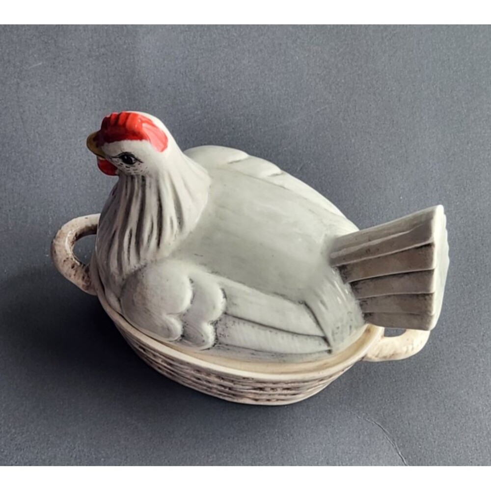 Rooster Chicken Hen Casserole Tureen Vintage
